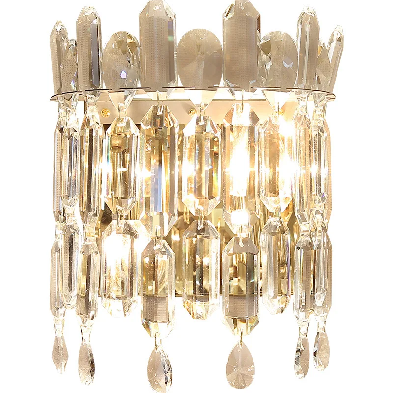 Imagem -04 - Lâmpada de Parede de Cristal Cromado Modern Designer Sconce Home Decor Lighting Quarto Foyer Cabeceira Corredor Restaurante Ouro Prata Novo