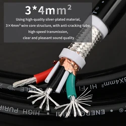 Grey Knight MKII 5NOCC Silver Plated Audio Power Cord Bulk Cable High Fidelity Audio Amplifier Biliary Connection Cable