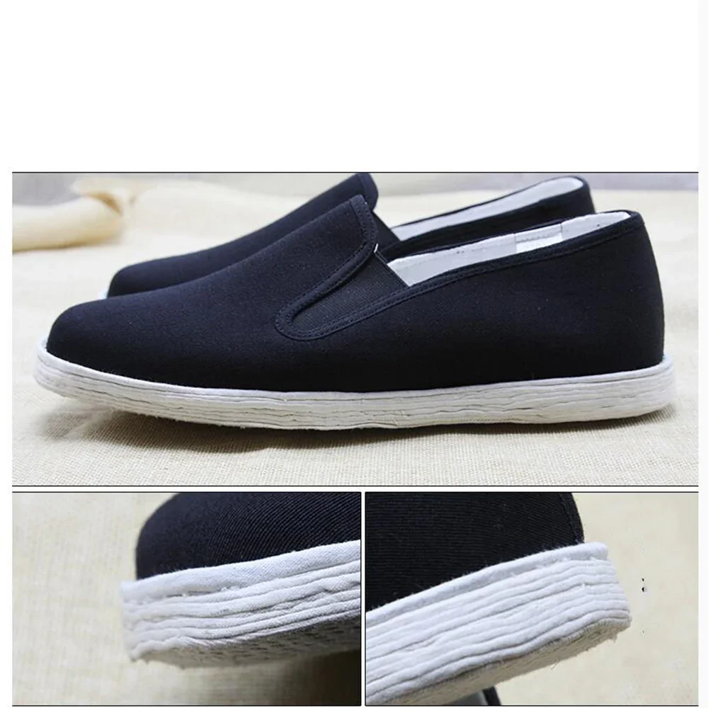 SINOBUDO-zapatos tradicionales de artes marciales, calzado de Kung Fu, Tai Chi, suela de goma, Unisex, color negro, 35-45