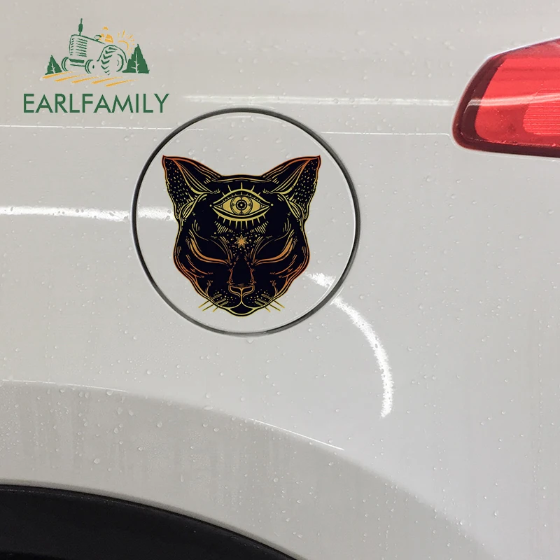 EARLFAMILY 13cm x 12.5cm for Egyptian Cat Vinyl Car Stickers Personality Custom Printing Window Decoration Decal for Vehicle