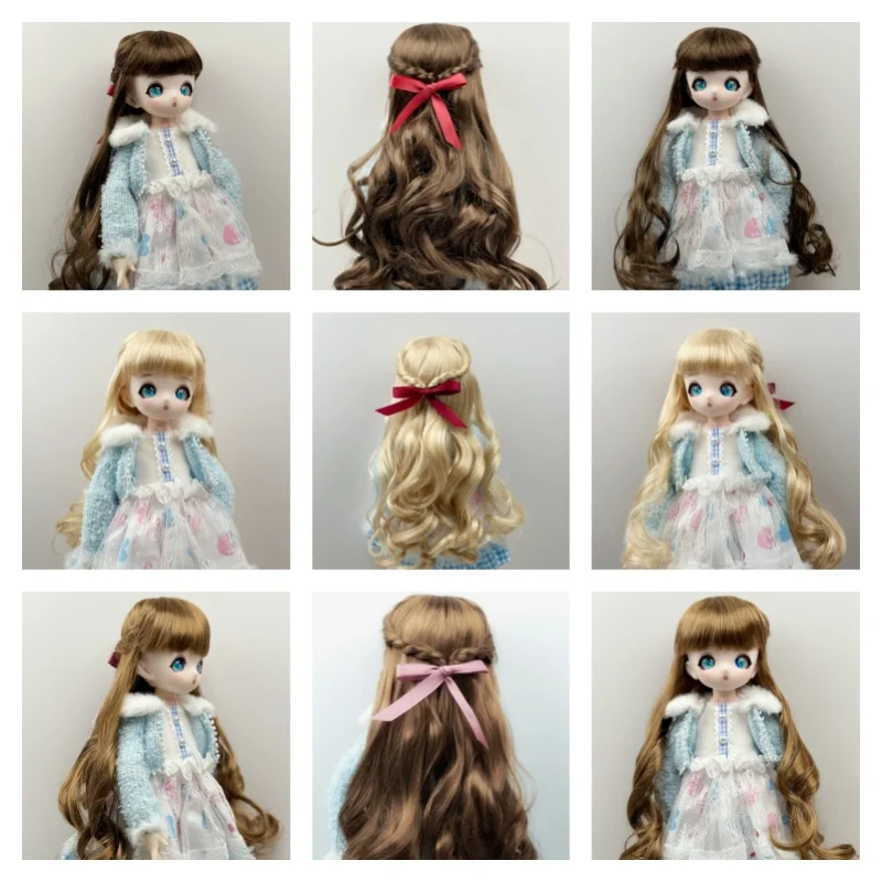 

Новый парик JD893 с полупучками и бантом для кукол BJD, красивые волосы для кукол 1/8, 1/6, 1/4, 1/3, Qbaby, Blythe, аксессуары для кукол от 5-6 до 9-10 дюймов