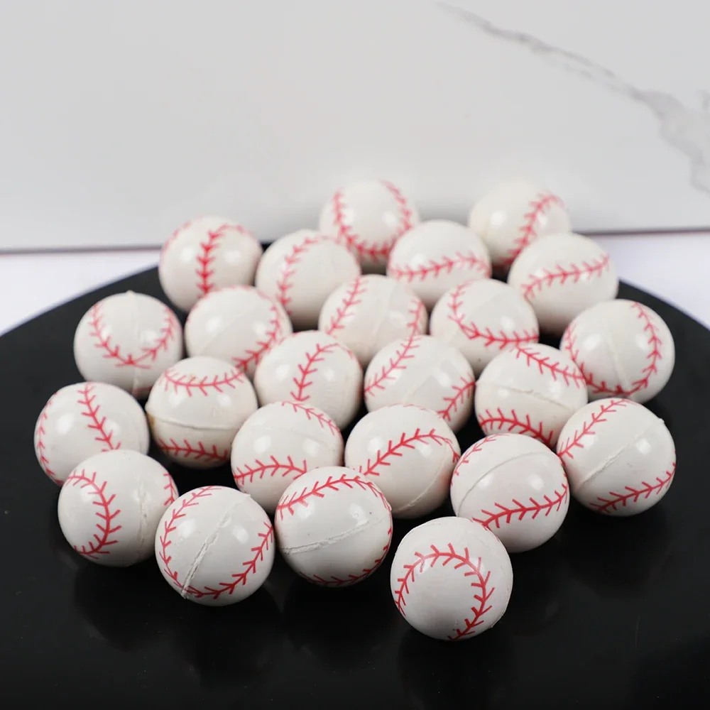 10Pcs 29mm Baseball Bouncy Ball Football Sports Outdoor Toys for Kids Birthday Party Favors Halloween Pinata Fillers Goody Bag