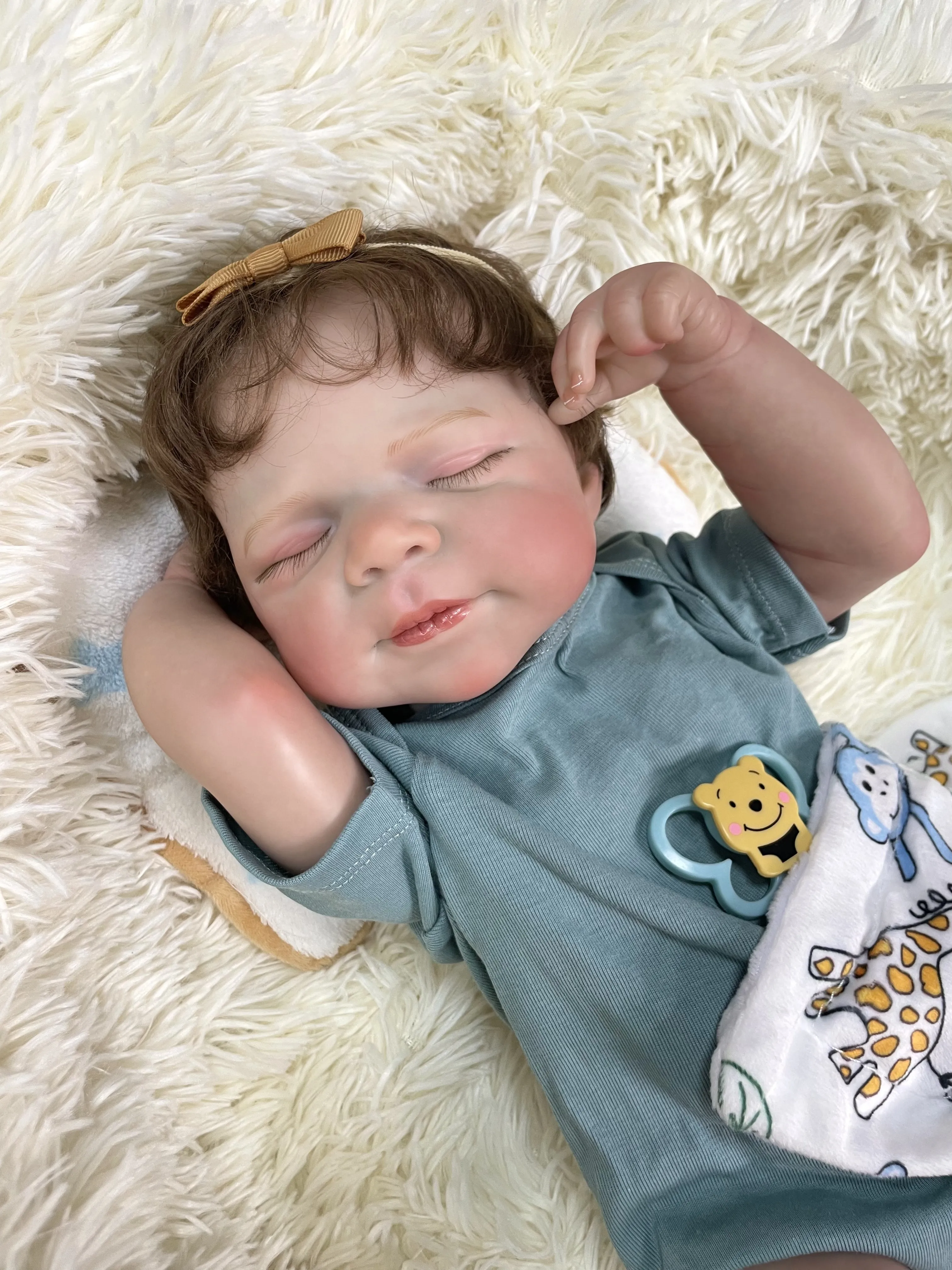Cokela 50CM Pełne ciało Miękki silikonowy winyl Reborn Maddie Doll Ręcznie szczegółowe malowanie z widocznymi żyłami Realistyczny odcień skóry 3D