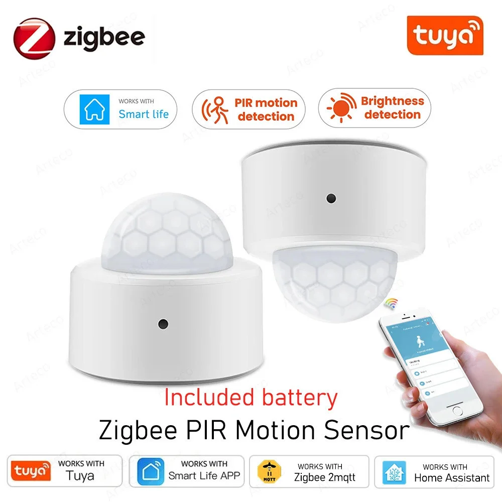 Zigbee-Sensor de Movimento Sem Fio com Pir,  Casa Inteligente Funciona com Alexa