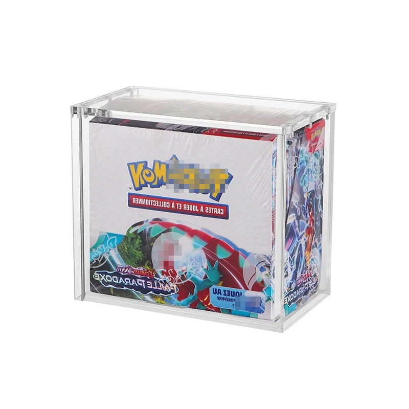 99% UV-Schutz Magnetische Moderne Acryl-Vitrine für Englische Pokémon Booster Pack Box Transparente Acrylbox