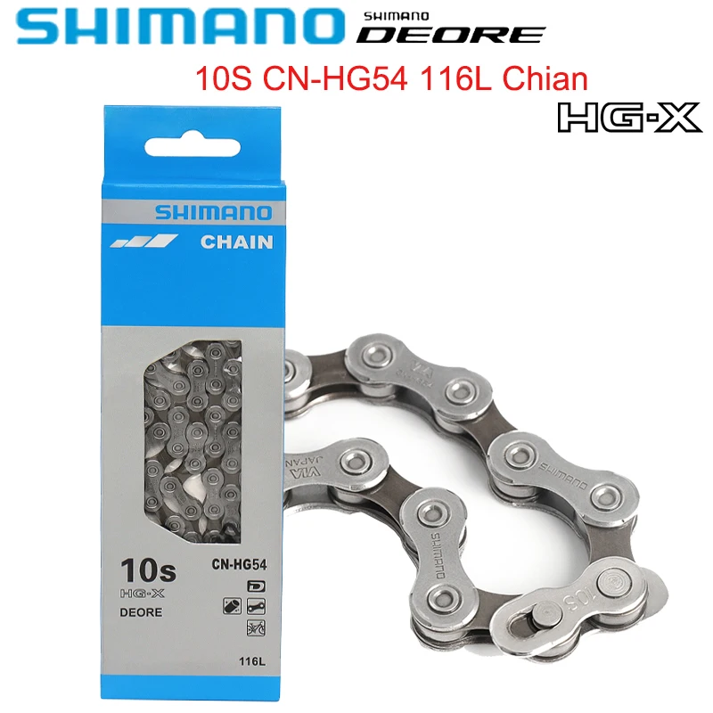 SHIMANO DEORE 1X10 Speed CN-HG54 MTB Bicycle Chain 10V 10S Super Narrow Mountain Bike Ebike Chain Original Cycling Equipment