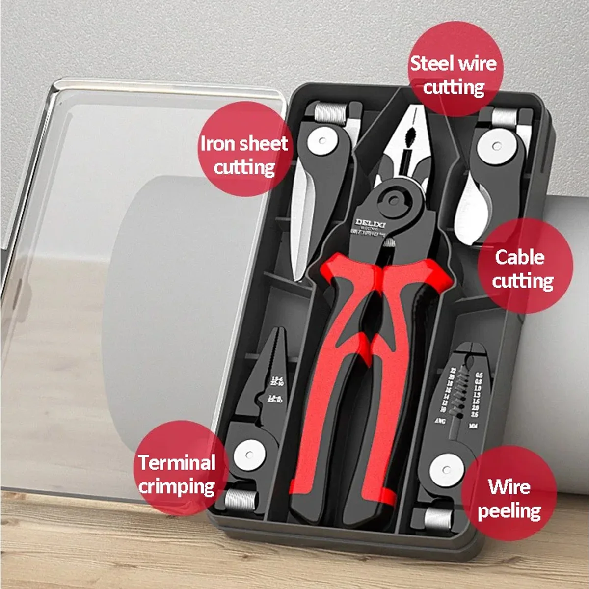 Multifunctional Replaceable Electrician Pliers Wire Stripping Pliers Wire Cutting Needle Nosed Pliers Special Tools Electricians