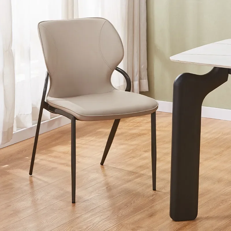 Light Luxury High Backrest Dining Chair Modern Simple Premium Soft Bag Home Coffee Shop Furniture