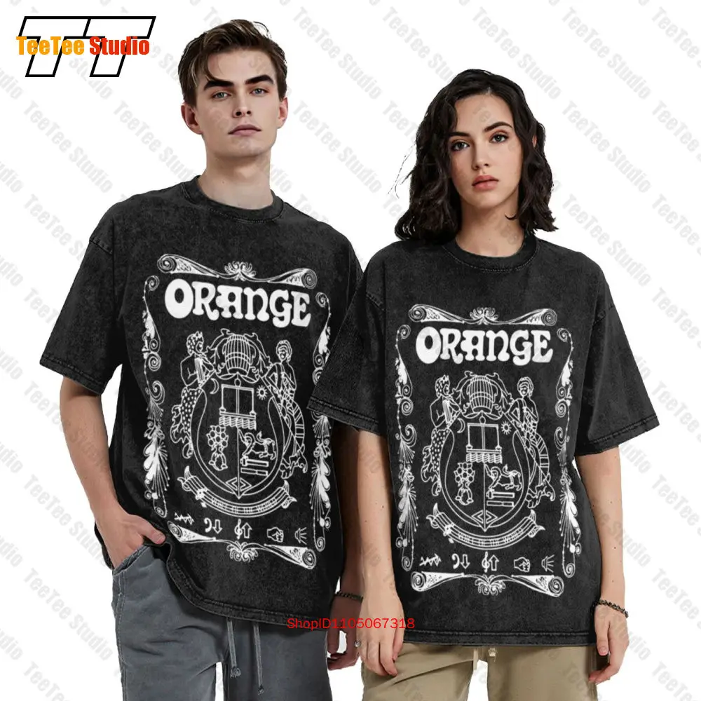 

Оранжевый усилитель виски Crest Top Винтажная футболка унисекс NTDJ