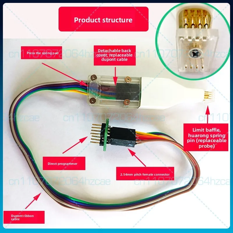 SOP8/wson8 chip programming and writing free disassembly probe cable BIOS eeprom chip QFN8 programmer cable