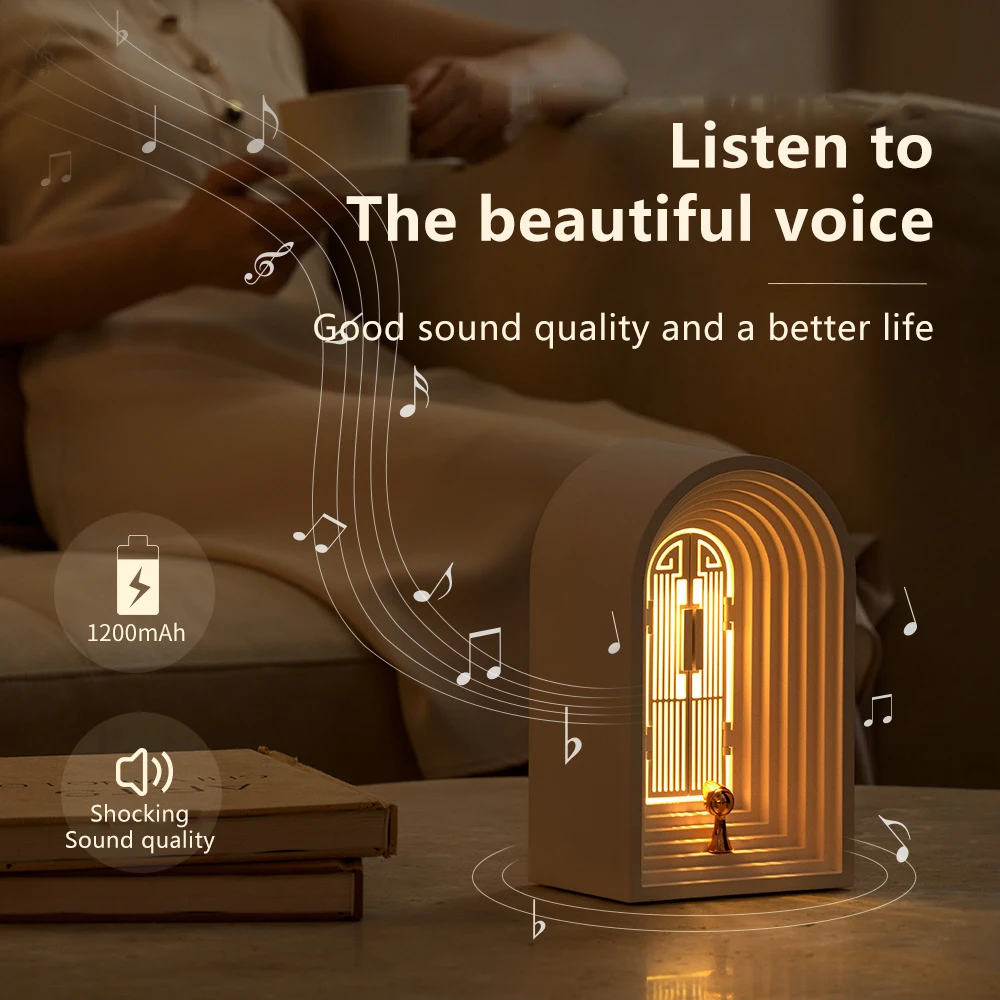 Uالتايلاندية جديد الإبداعية الشمال ضوء الليل ، الهاتف المحمول ، سمّاعات بلوتوث ، الغلاف الجوي ، ضوء دافئ ، لمبة مكتب ، غرفة نوم هدية للبنين