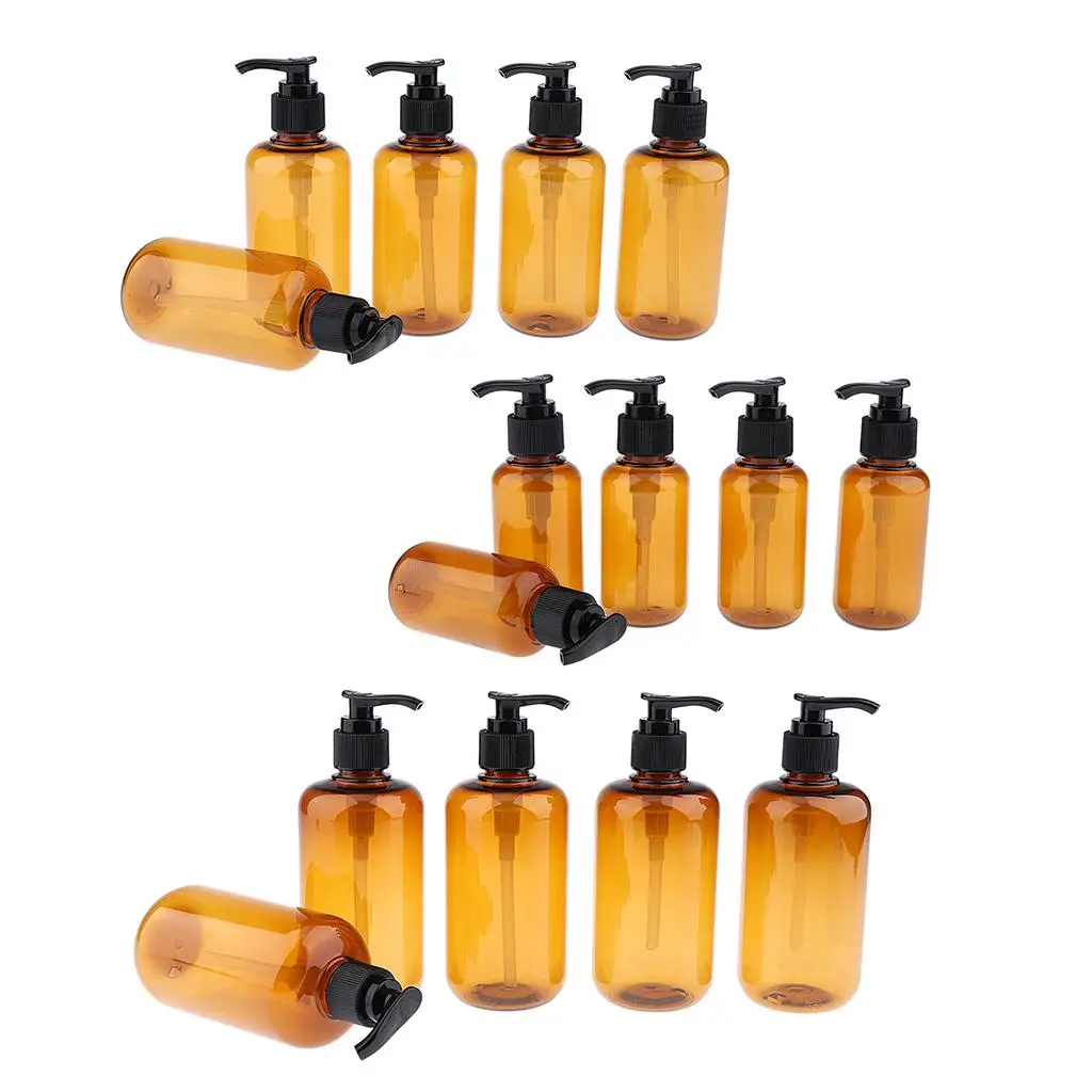 

5 Pack Empty Lotion Bottle 500ml Pump, Great for Creams, Body Wash, Hand Soap and Massage Brown