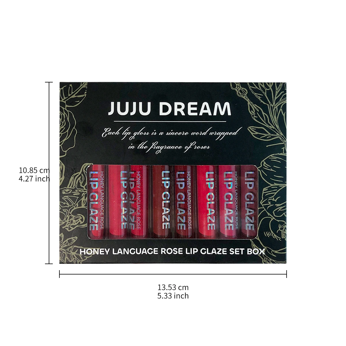 JUJU DREAM 10 قطعة مجموعة ملمع الشفاه الوردي العسل طويلة الأمد ماتي المخملية أحمر الشفاه مقاوم للماء مجموعة ملمع الشفاه ترطيب ملمع الشفاه
