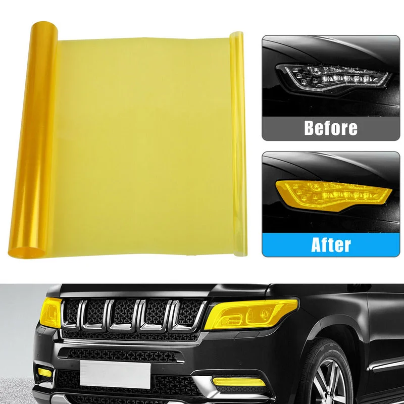 

30x180cm Headlight Tint Film Vinyl Sticker Golden Gloss Car Headlight Foglight Taillight Smoke Film Decal Car Stuff with Scraper