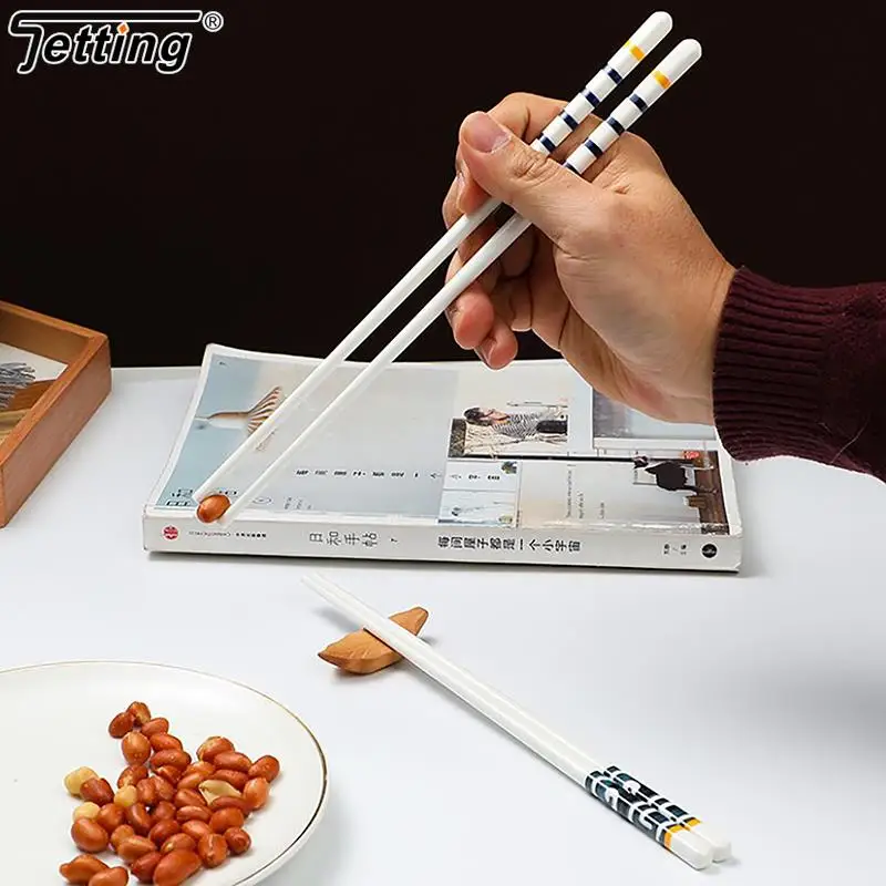 

1Pair Ceramic Japanese Chopsticks Bone China Long Chopsticks Sushi Chopsticks Household Porcelain Tableware Gifts