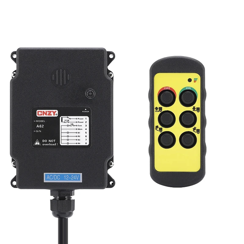 A61  Single Speed 4 Button Industrial Radio Car Tailgate Lift Crane Remote Control Switch Winch Hoist Track Crane Lift Control