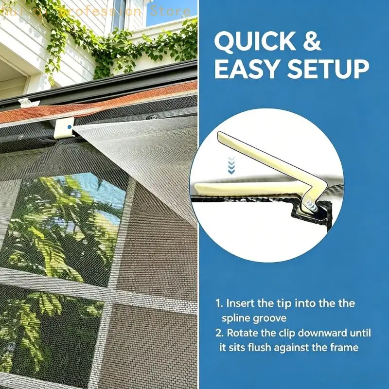 Starke Befestigungsclips für Sichtschutzgitter, 20 Stück, für Pavillon, Garage, Fensterrahmen H8WE – Detail 4