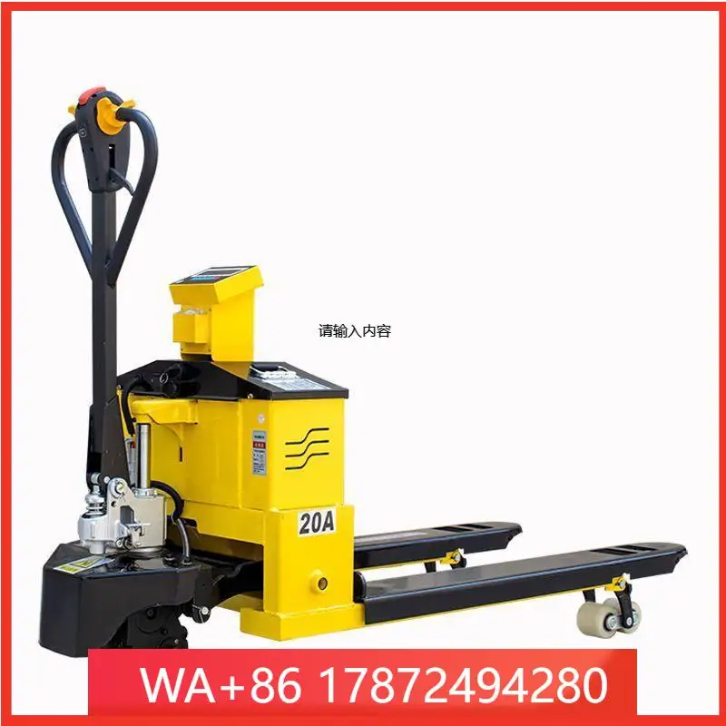 pallet truck with forklift truck scale