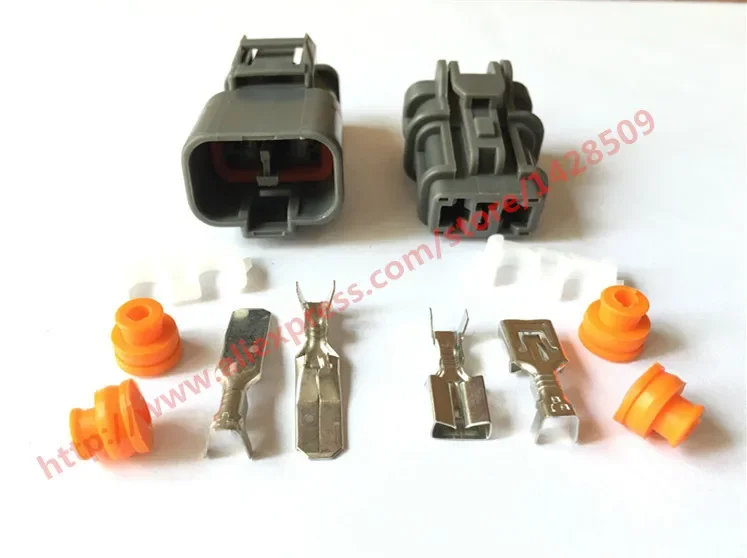 1 Pcs Female Male Kit Auto 2 Pin Electrical Plug Cable Pin Header Connector 7222-6423-30 7123-6423-30
