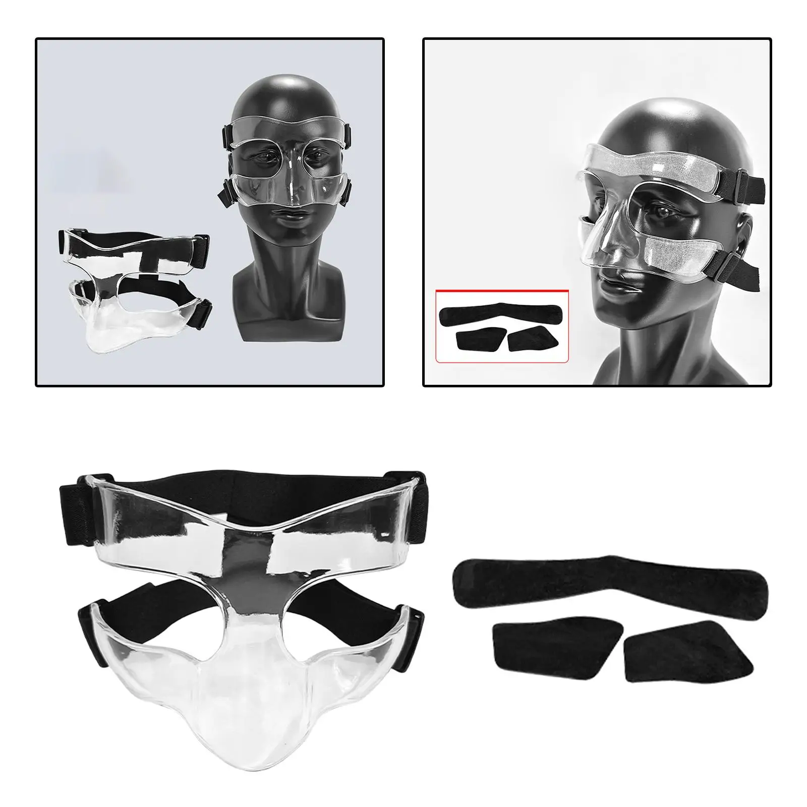 Basketball Mask, Basketball Nose Guard Men Women Face Shield, Face Mask for Broken Nose, for Baseball Workout