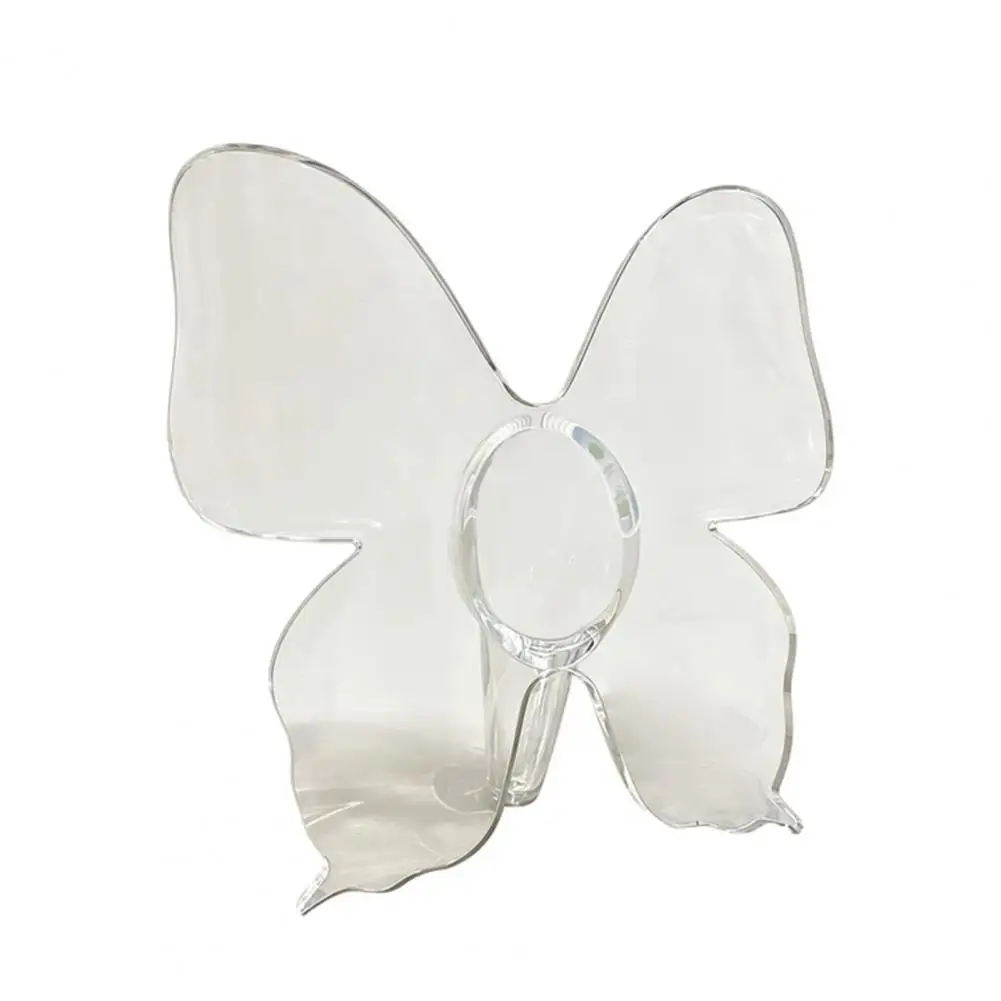 Transparente Blumenvase, Schmetterlings-Acrylvase, minimalistischer dekorativer Blumenbehälter, elegantes Desktop-Bücherregal für Hochzeiten
