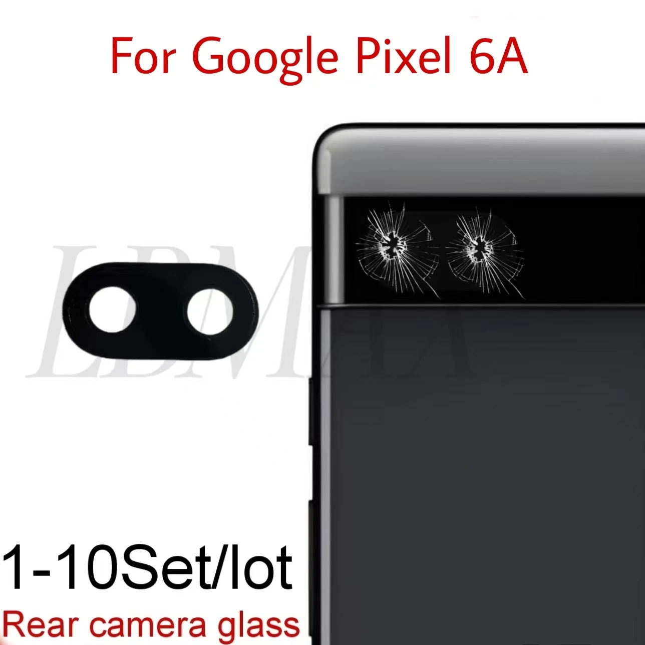 

1-10 шт. для Google Pixel 6A, стеклянная крышка объектива задней камеры Pixel 6A, стекло камеры с клеем, запасные части для ремонта