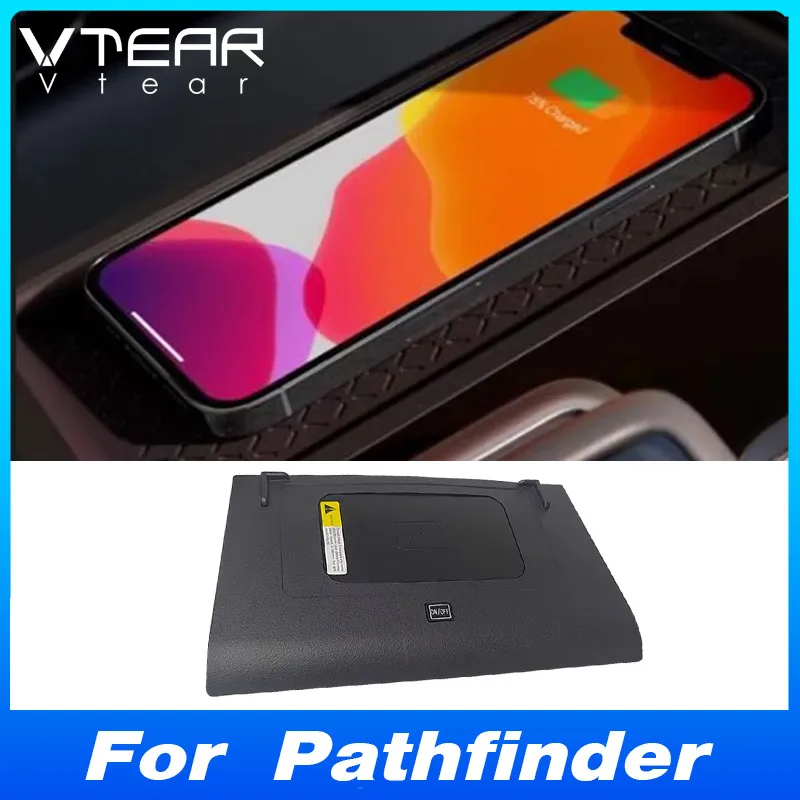 

For Nissan Pathfinder 2023 2024 Car Wireless Charger Fast Cell Phone Charging Plate Adapter Interior Modification Auto Parts