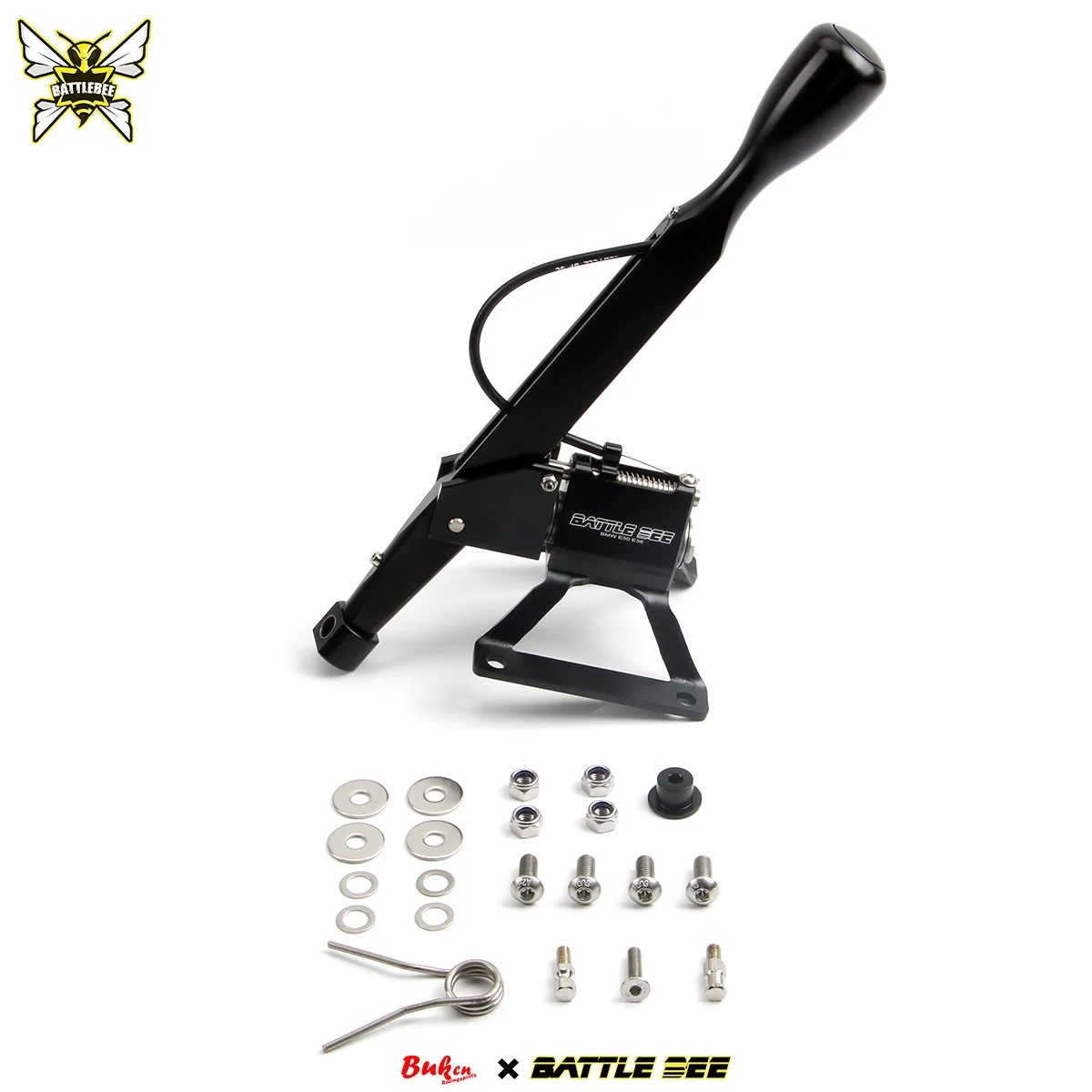 1unit Short Shifter for BMW E30 E36 E46 BATTLEBEE Racing Black Billet Aluminum  Car Shifter LOGO Customization BB-SSA-001