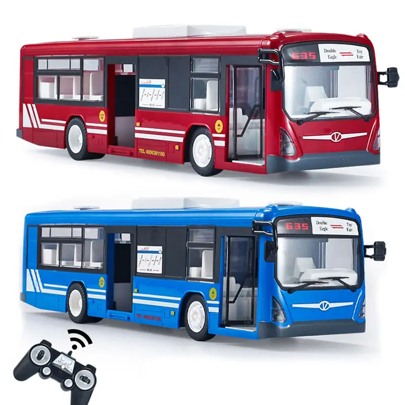 2.4G Large Remote Control Bus Toy Can Open The Door Sound And Light Electric RC Car Model Boy Children\'s Educational Gift