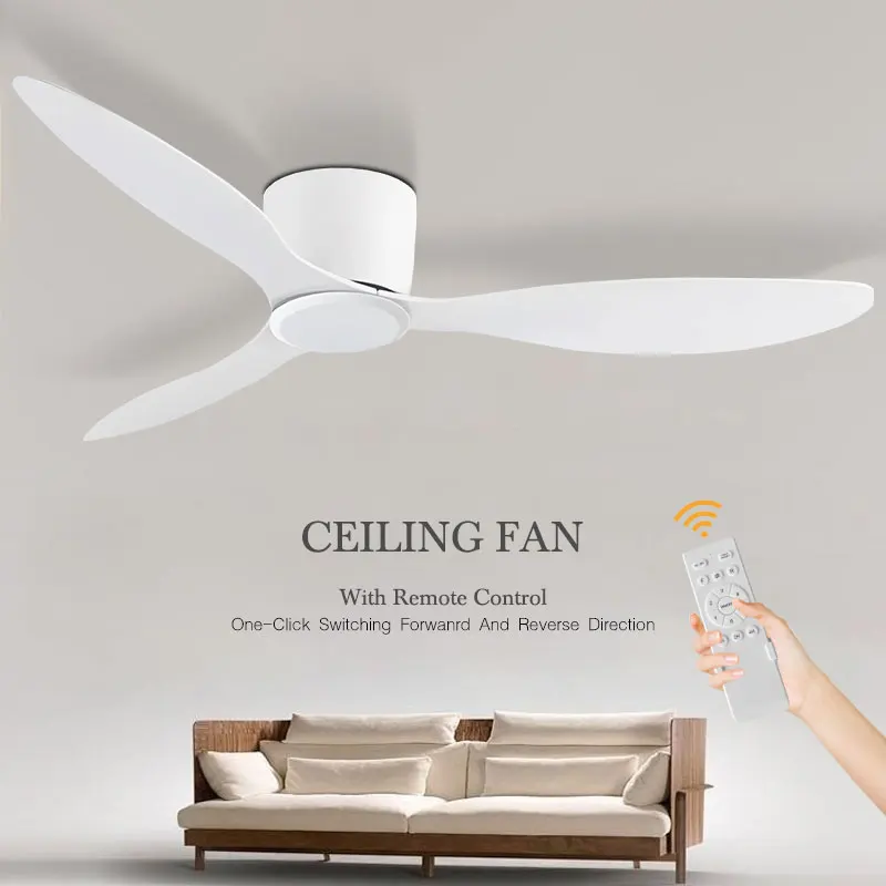 

Interior Ceiling Fans with Remote Control 30w DC Motor 42/52Inch Ceiling Fan Without Light for Bedroom Dinning Home AC85-265V