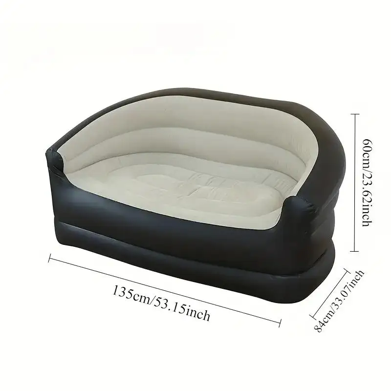Twin Size Air Sofa Bed Blow Up Couch Inflatable Lounging Sofa for Indoor Living Tent Camping Outdoor Activities