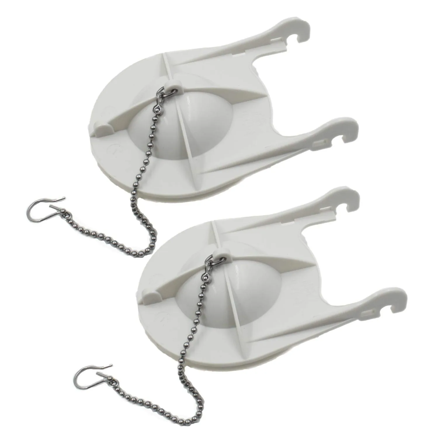 صمام دافق بديل للمرحاض مقاس 3 بوصات متوافق مع المعايير الأمريكية يتضمن سلسلة وخزان عائم باللون الأبيض مكون من قطعتين #1