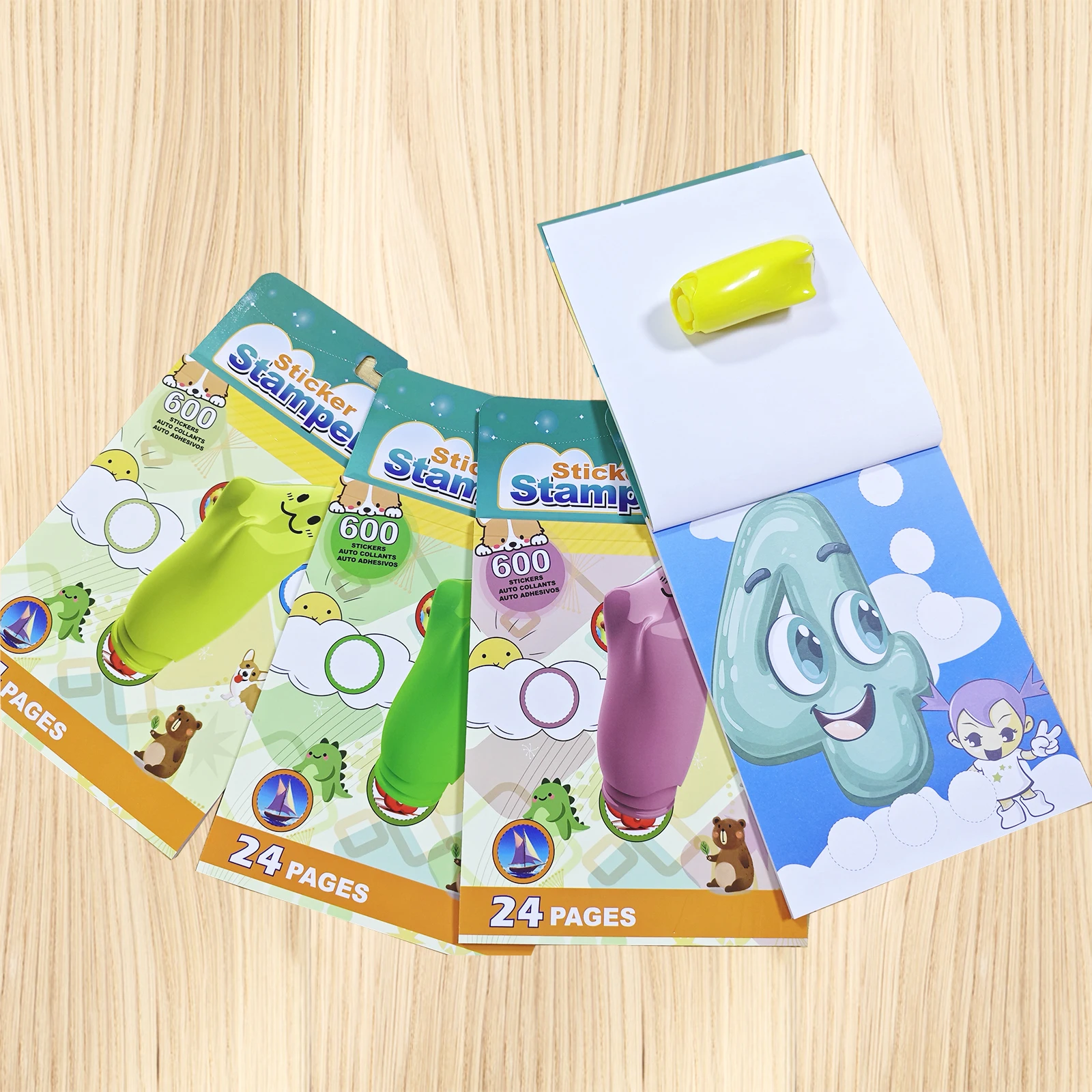 Children's Fidgets Toys Gift,  Happy Sticker Stamp Contains Animals, Alphabets And Numbers Home And School Friends To Share