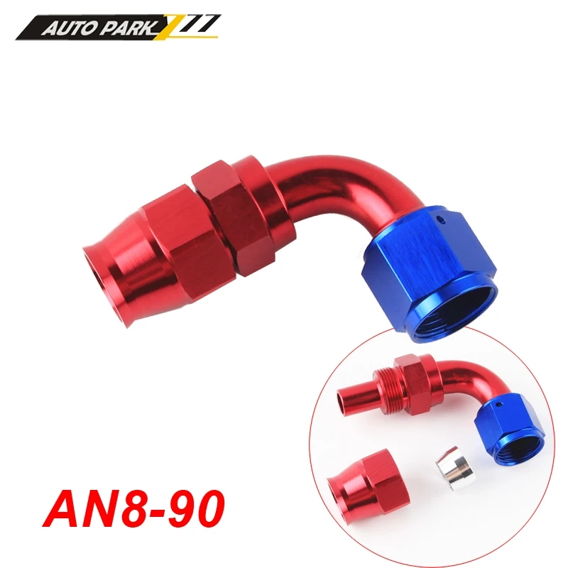 PTFE AN6 8 10 straight 45 90 DEGREE REUSABLE SWIVEL PTFE HOSE END FITTING