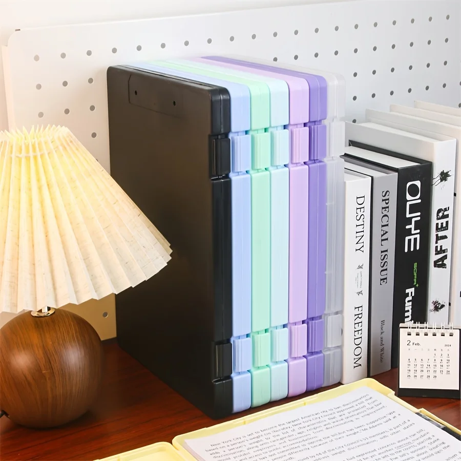 A4 Transparent Data Storage Box, Folder, Large Capacity, Multifunctional Student Test Paper, Book, Graduation Certificate, Archi