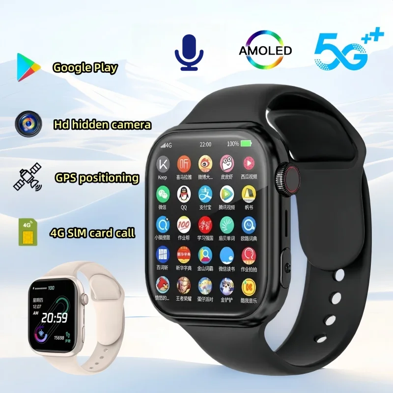 

Смарт-часы 5G с полной сетью VP09, большой экран с диагональю 2,06 дюйма, приложение для камеры высокой четкости, Bluetooth-вызовы, здоровье, голосовой помощник