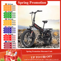 RANDRIDE YX20M Electric Bike 1000W Motor 20*4.0'' Fat Tires E-Bike 45km/h Max Speed 48V 17Ah Battery 80-90km Max Range 150kgLoad