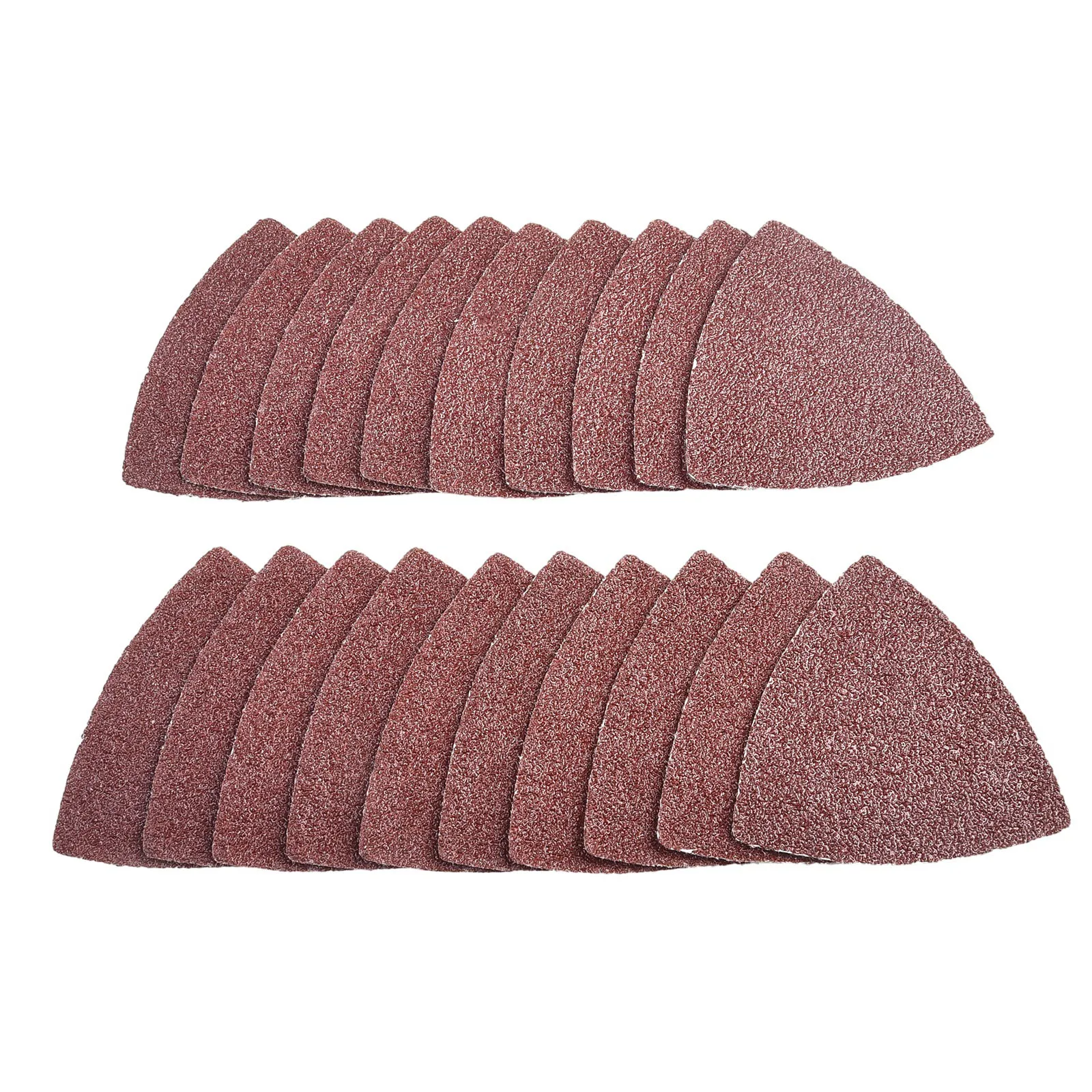 

20pcs Triangle Sandpaper Sander Paper Pads 40-400grit Hook And Loop Aluminium Oxide Sandpaper Disc Abrasive Tools For Sanders