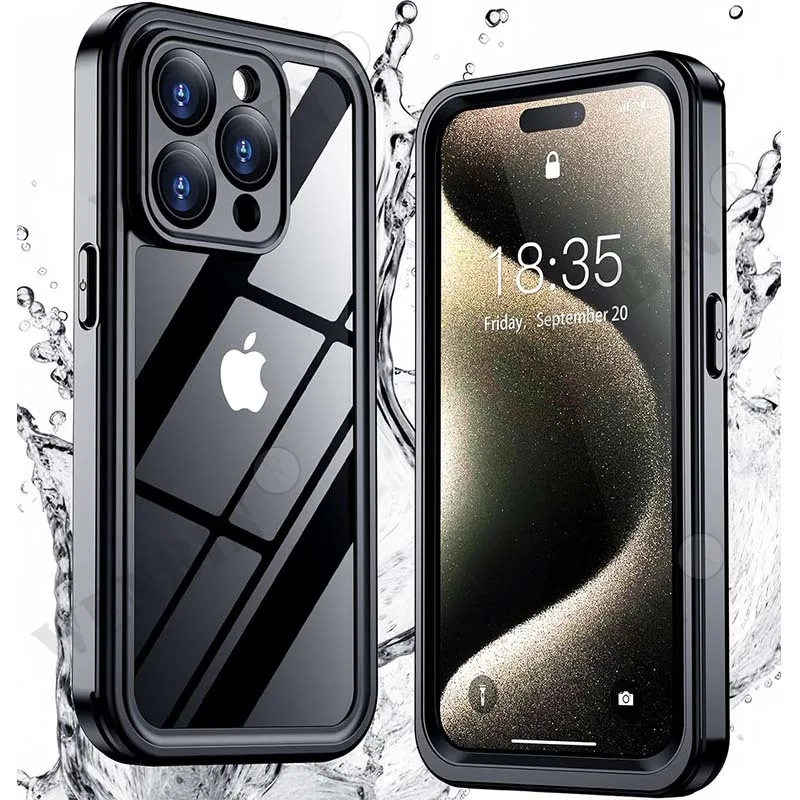 

IP68 Waterproof For iPhone 15 14 13 12 11 Pro Max Plus XR XS 8 7 SE Case RedPepper Cover Diving Underwater Swim Outdoor Sports