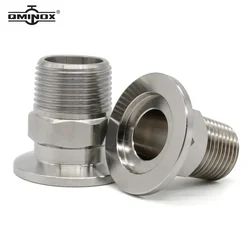 KF NW Flange Adapter Hexagonal Male Thread BSPT 1/8''~1''  SS304 NW25 Vacuum Flanges KF to BSPT Male Adaptors KF NW Pipe Fitting