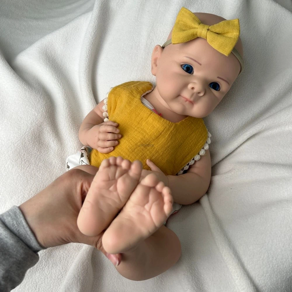 19Inch Mooi Meisje Bettie Open Blauwe Ogen Volledige Zachte Siliconen Reborn Baby Realistische Collectible Pop Wasbaar Lichaam voor Kinderen speelgoed