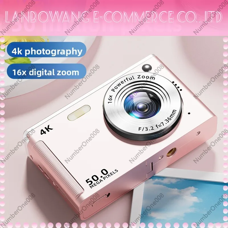 Retro CCD Style Digital Camera Entry Level Compact Mini Digital Camera for Student Travel Selfie Vlogging