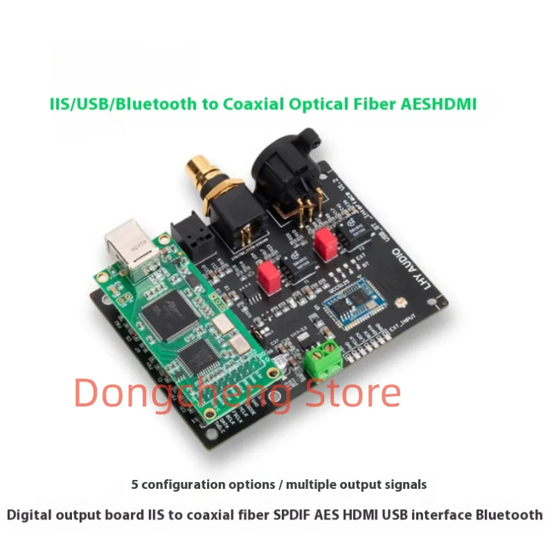 

NEW QCC5125 Bluetooth 5.1 Digital Audio Output Board I2S To Coaxial Fiber SPDIF AES HDMI-Compatible USB Interface