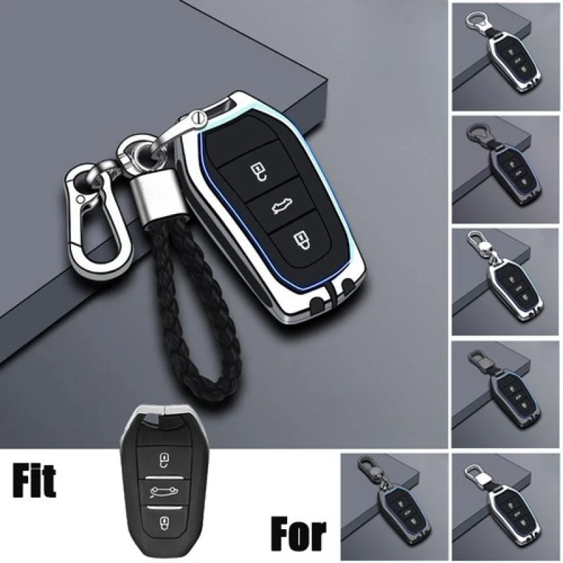 

A + силиконовый чехол для ключей от автомобиля из цинкового сплава для Peugeot 508 2008 для Citroen C3 C4 C5