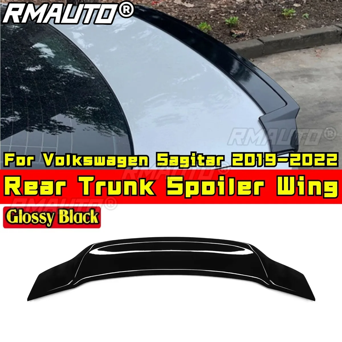 Rear Trunk Spoiler Wing Rear Roof Wing Rear Trunk Spoiler For Volkswagen Sagitar 2019-2022 Body Kit Car Accessories