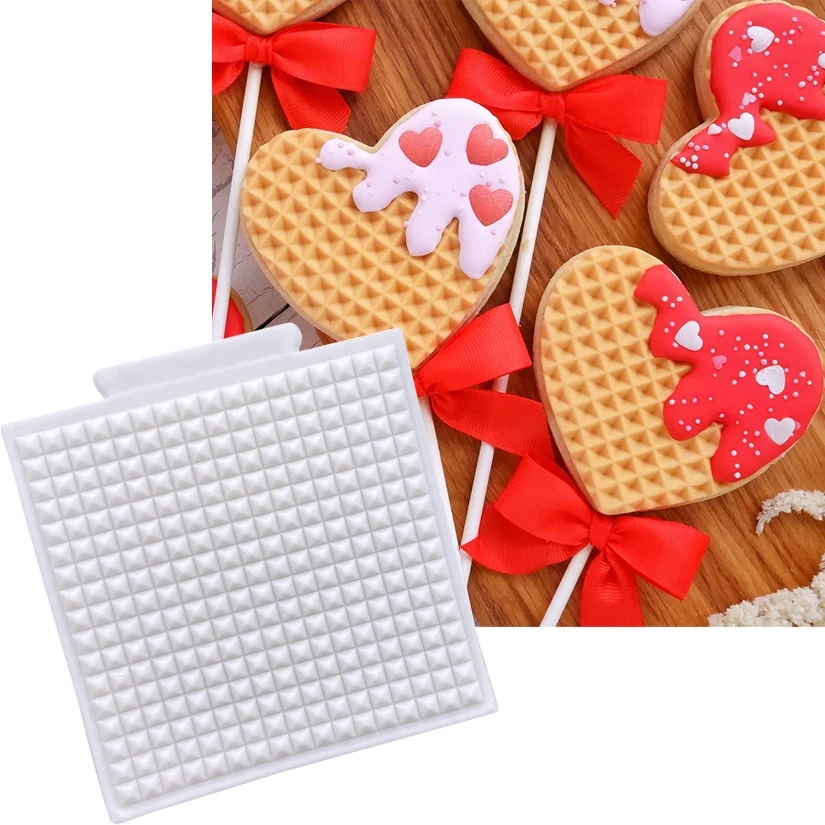 Waffle Texture Silicone Sugarcraft Mold Resin Tools Cupcake Baking Mould Fondant Cake Decorating Tools