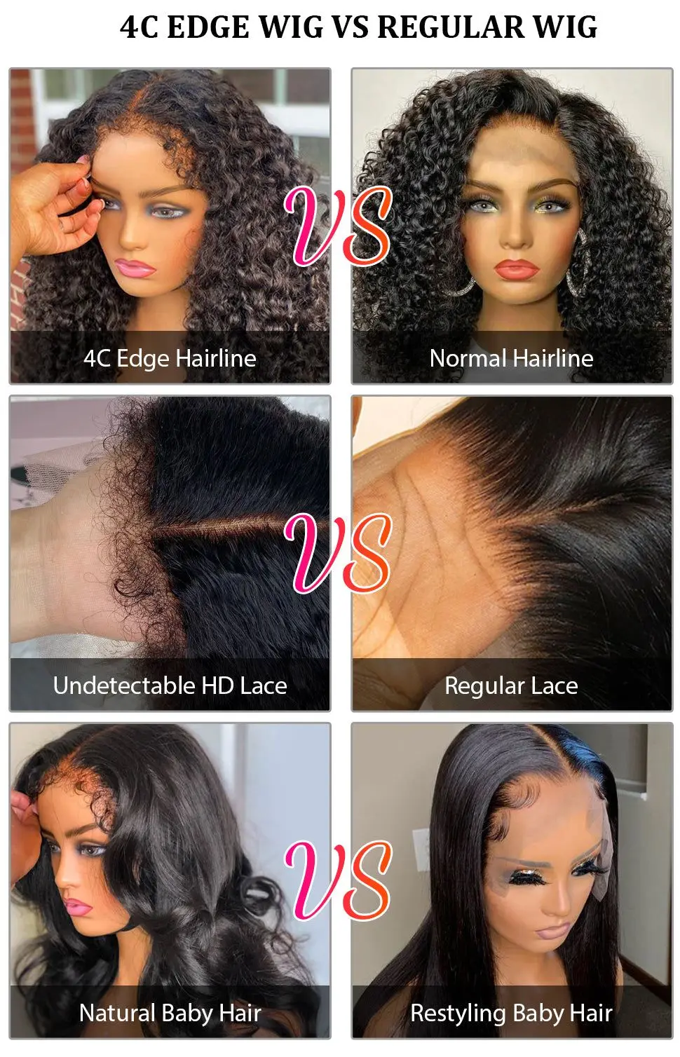 13x6 Hd 250 الكثافة الأفرو شعر مستعار شديد التجعد 100% شعر الإنسان 13x4 4c حواف أمامي موجة عميقة مجعد الدانتيل الجبهة الباروكات للنساء للبيع