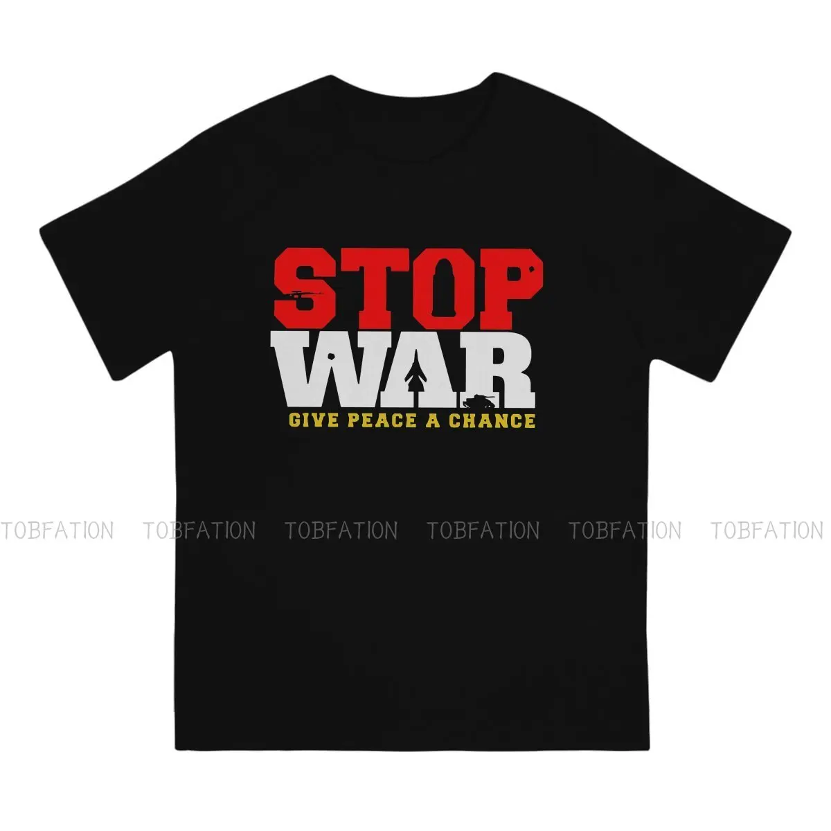 Stop the Wars No War Give Peace a Chance T Shirt Classic Grunge Summer Oversized Cotton Men\'s Tops Harajuku O-Neck TShirt