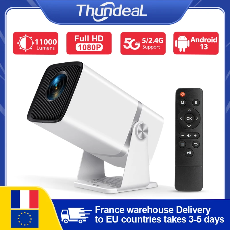 ThundeaL TD80W Proiettore Full HD 1080P Android 4K WiFi 3D Smart Home Theater TD80 Mini Proiettore portatile Riunioni Video PK HY320