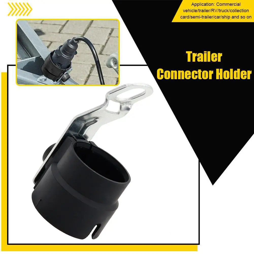 Round Parking Cover Trailer Plug Holder Trailer Connector for 7 /13 Pin Trailer Plugs Adapter Caravan Car Truck Accessories